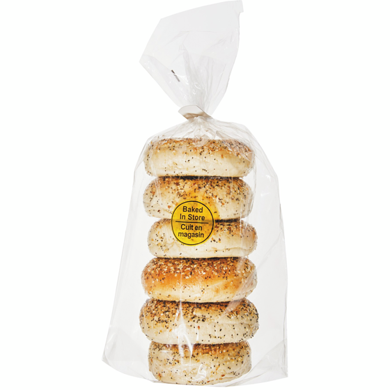 null Bagels tout garnis, emballage de 6 492 g, 1,01 $/100g