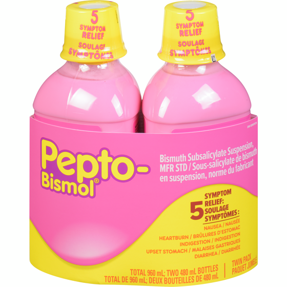 Pepto-Bismol Liquid for Nausea, Heartburn, Indigestion, Upset Stomach, and Diarrhea Relief, Original Flavor, Pack of each 2x480.0 ml, $2.92/100ml