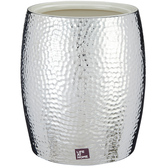 Life at Home Waste Bin, Hammered Metal 1 ea, $32.00/1ea