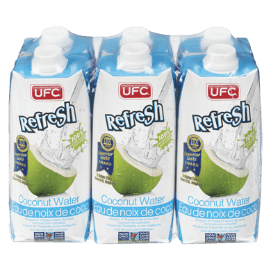 UFC Refresh Eau de Noix de Coco 6x500.0 ml, 0,40 $/100ml