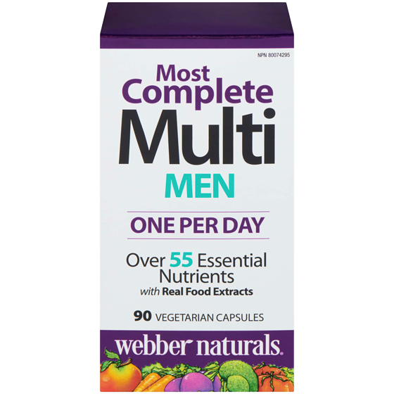 Webber Naturals Vitamins, Men's Most Complete Multi Vegetarian Capsules 90 ea, $0.20/1ea