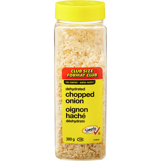 Sans Nom Oignon haché déshydraté, format club 300 g, 2,17 $/100g