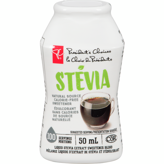 President's Choice Natural Source Stevia Calorie-Free Liquid Sweetener 50 ml, $11.00/100ml