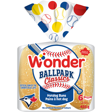 Wonder Ballpark Classics Hotdog Buns 6pk 432 g, $0.92/100g