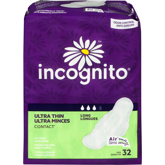Incognito Ultra Thin Long Tab Pads 32 ea, $0.31/1ea