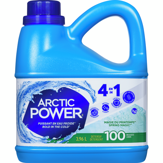 Arctic Power Détergent pour la lessive, Magie du printemps 100 charges de lavage 3.96 l, 0,32 $/100ml