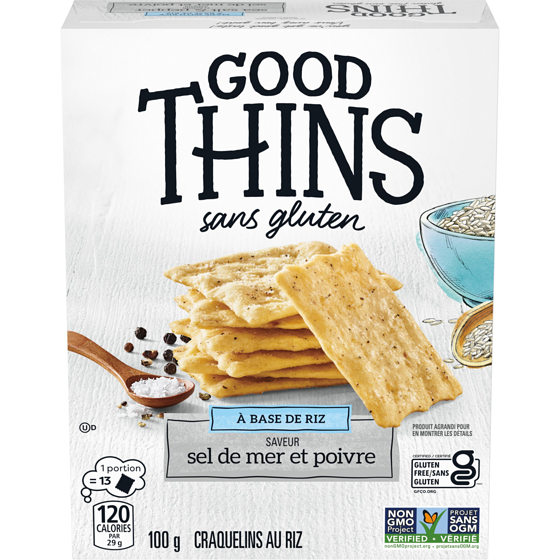 Christie Craquelins GOOD THINS Riz, sel et poivre 100 g, 4,99 $/100g