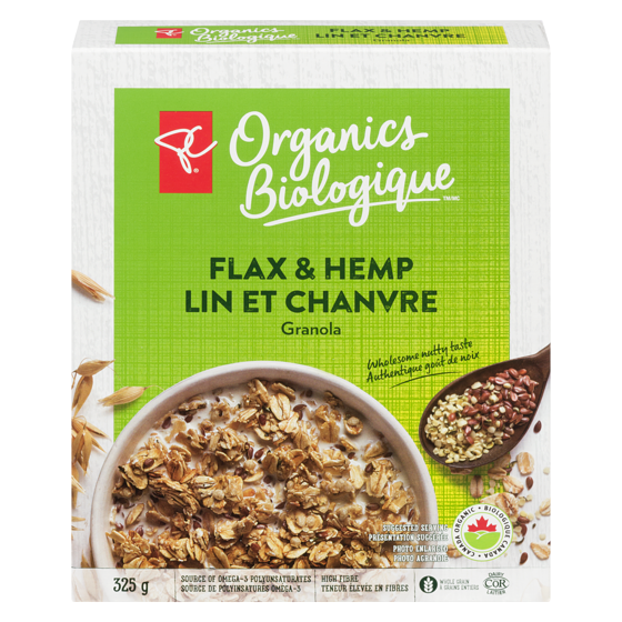 PC Biologique Granola Lin Et Chanvre 325 g, 1,78 $/100g