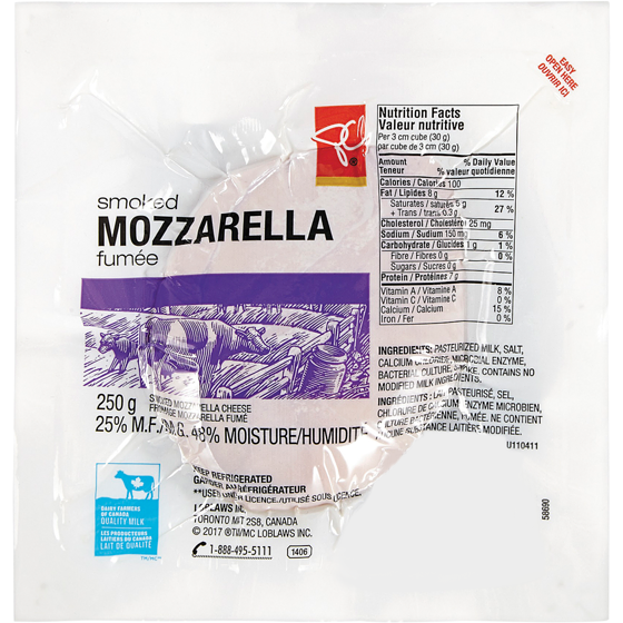 PC Smoked Mozzarella Cheese PC.ca