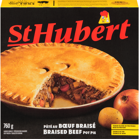 St Hubert Braised Beef Pie 760 g, $1.91/100g