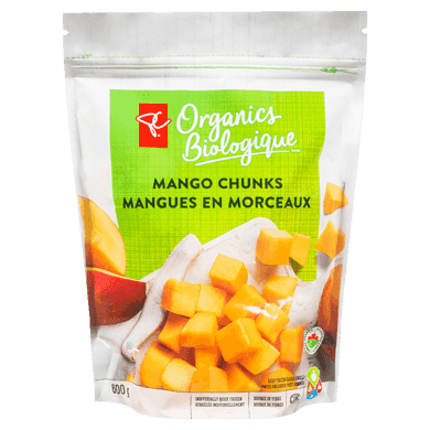 PC Biologique Mangues surgelées en morceaux Biologique 600 g, 1,42 $/100g