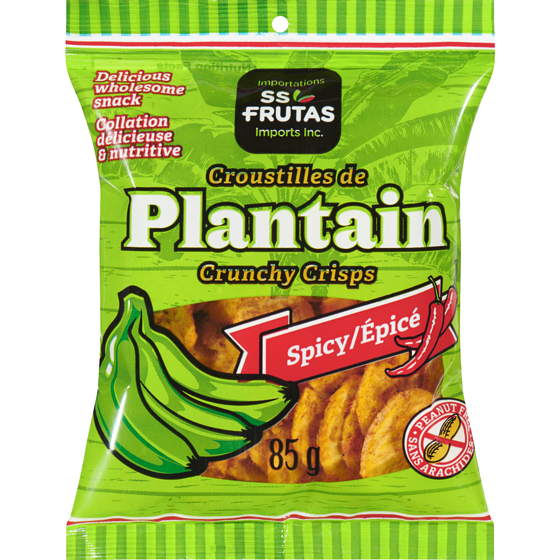 SS Frutas Spicy Plantain Crunchy Crisps 85 g, $2.58/100g