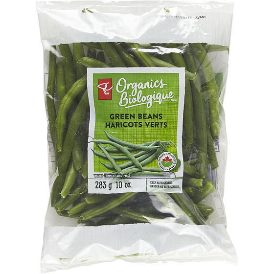 PC Organics Organic Green Beans 283 g, $2.47/100g