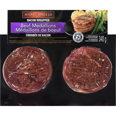 Marc Angelo Bœuf enrobé de bacon 340 g, 4,41 $/100g