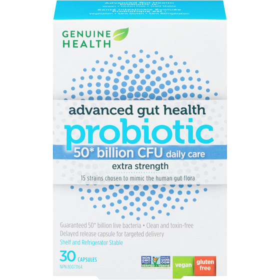 Genuine Health Advanced Gut Health Probiotic 50 Billion Cfu Daily Care 30 ea, $1.53/1ea