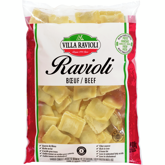 Villas Beef Ravioli 400 g, $1.30/100g