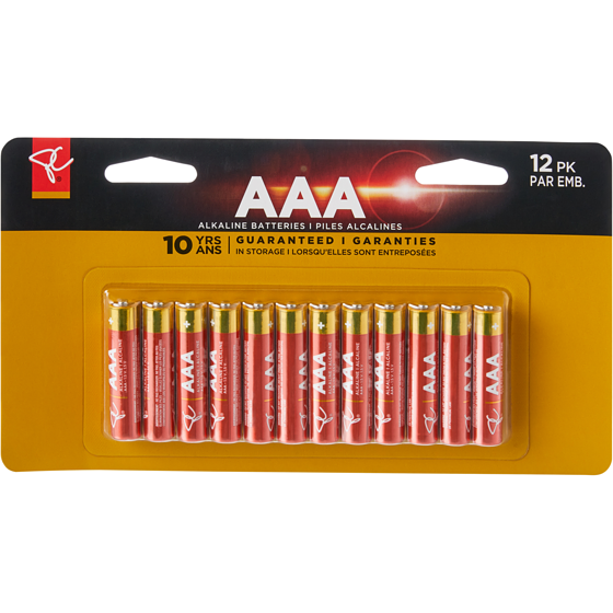 President's Choice Aaa Batteries 1 ea, $1.33/1ea