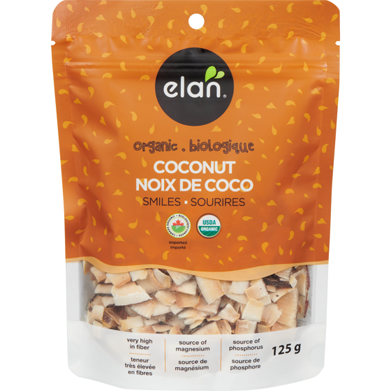 null Sourires de noix de coco biologiques Elan 125 g, 2,20 $/100g