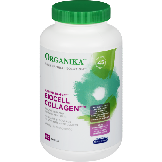 Organika Collagène BioCell Collagen Supreme HA-300 180 ea, 0,34 $/1ch