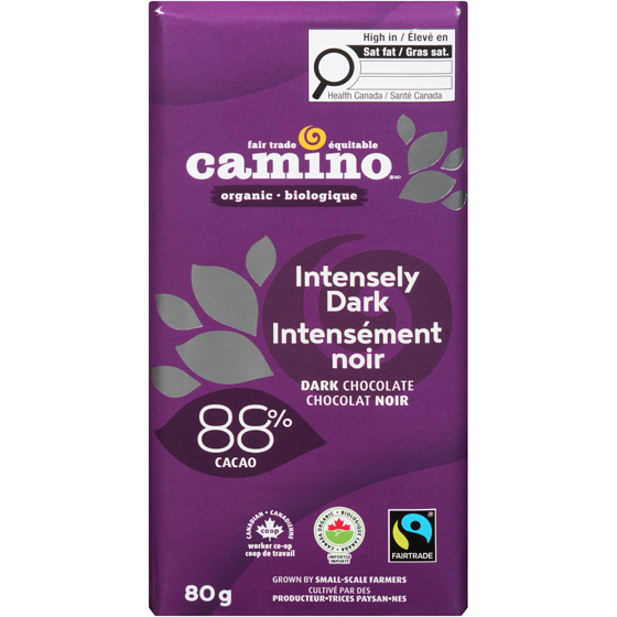 Camino Organic Dark Chocolate Intensely Dark 80 g, $9.36/100g