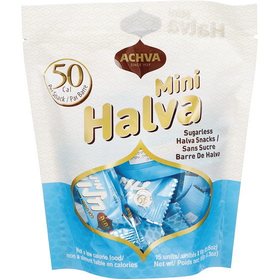 Achva Kosher Mini Halva Snacks, Sugar Free 150 g, $4.66/100g