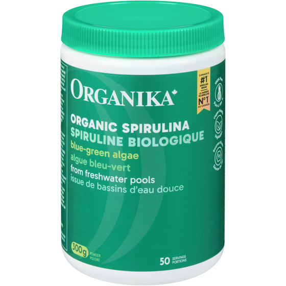 Organika Spiruline biologique en poudre 300 g, 13,33 $/100g