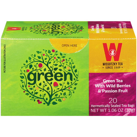 Wissotzky Thé vert, baies sauvages et fruit de la passion casher 30 g, 17,63 $/100g