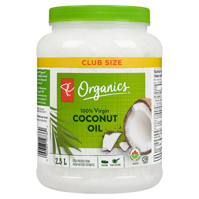 PC Organics 100% Virgin Coconut Oil Club Size, Organic 2.3 l, $1.74/100ml