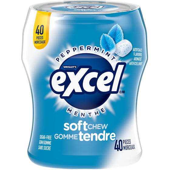 Wrigley's Peppermint Flavoured Sugar Free Soft Chew Gum, 40 Pieces, 1 Bottle 1 ea, $5.29/1ea