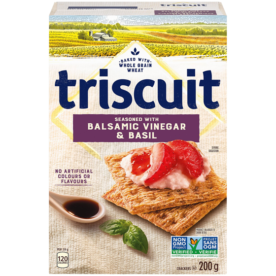 Christie TRISCUIT Balsamic Vinegar & Basil Crackers 200 g, $2.50/100g