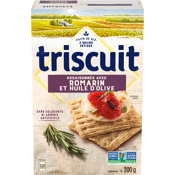 Christie TRISCUIT Romarin et Huile d'olive Craquelins 200 g, 2,50 $/100g