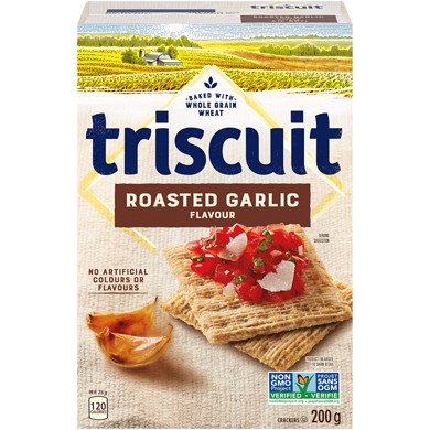 Christie Triscuit Roasted Garlic Crackers 200 g, $1.25/100g