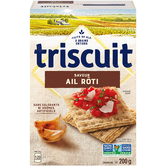 Christie TRISCUIT à Saveur d’ail Rôti Craquelins 200 g, 1,65 $/100g