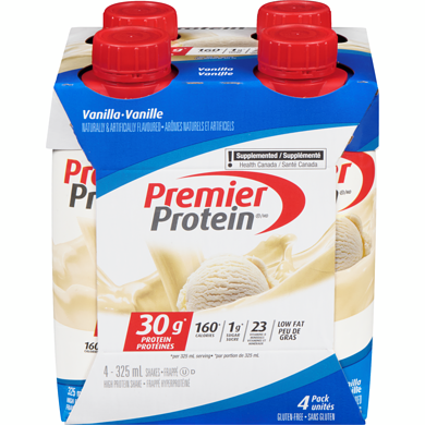 Premier Supplément Nutritif Vanille 4 Emballage 4x325.0 ml, 0,96 $/100ml