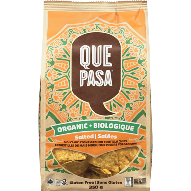 Que Pasa Croustilles de maïs biologiques Salées 350 g, 1,57 $/100g