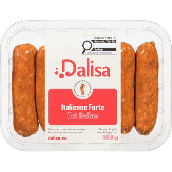 Dalisa Hot Italian Pork Sausages 450 g, $1.89/100g