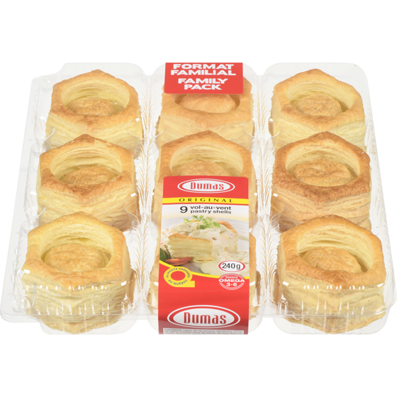 Dumas Pastry Shells, 9 Pack    240 g, $2.71/100g