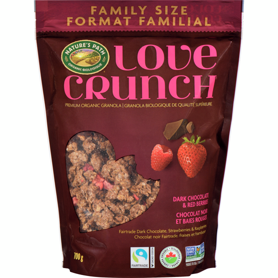 Nature’s Path Granola biologique Chocolat noir et baies rouges 700 g, 1,86 $/100g