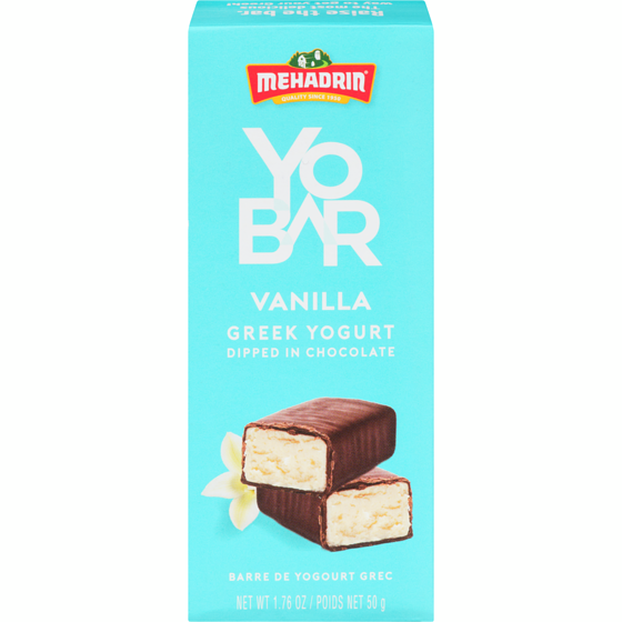 Mehadrin Yobar Greek Yogurt Bar, Vanilla 50 g, $7.58/100g