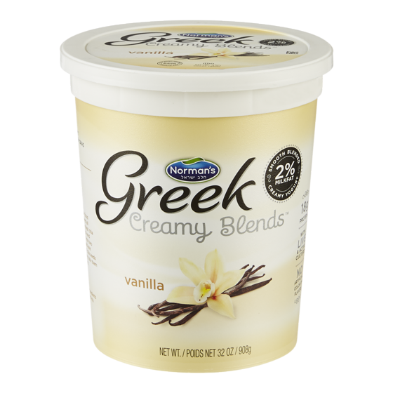 Norman Kosher Greek Yogurt, 2% Vanilla 907 g, $1.27/100g
