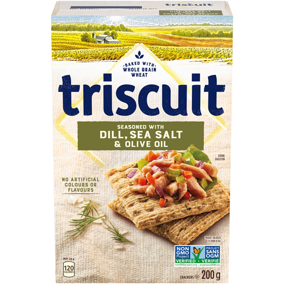 Christie TRISCUIT Dill Sea Salt & Olive Oil Crackers 200 g, $2.50/100g