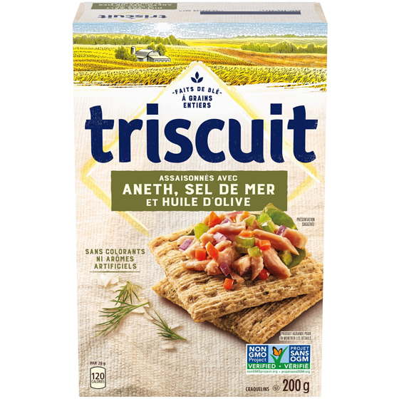Christie TRISCUIT Aneth, Sel de Mer, et Huile d'Olive Craquelins 200 g, 2,50 $/100g
