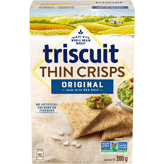 Christie TRISCUIT Thin Crisps Original Crackers 200 g, $2.50/100g