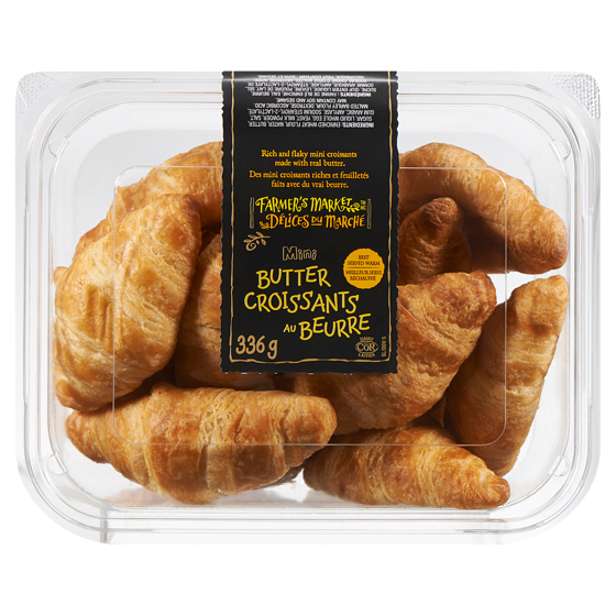 Délices du Marché Mini-croissants au beurre 336 g, 1,79 $/100g