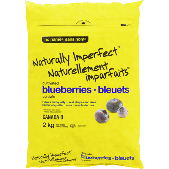No Name Blueberries 2 kg, $0.90/100g