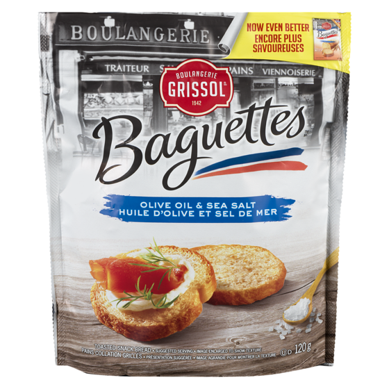 Grissol Baguettes Olive Oil and Sea Salt 120 g, $2.08/100g