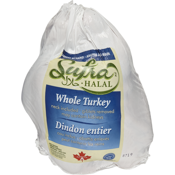 Sufra Dinde surgelée 7,69 $/1kg 3,49 $/1lb