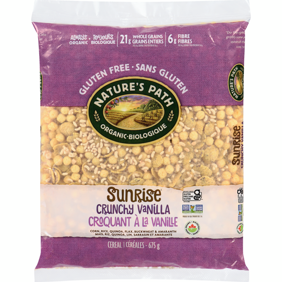 Nature’s Path Céréales biologiques Croquant à la vanille Sunrise 675 g, 1,63 $/100g