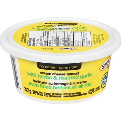 No Name Cream Cheese Spread with Herbs & Roasted Garlic 227 g, $1.32/100g