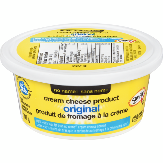 No Name Light Original Cream Cheese Product 227 g, $1.32/100g